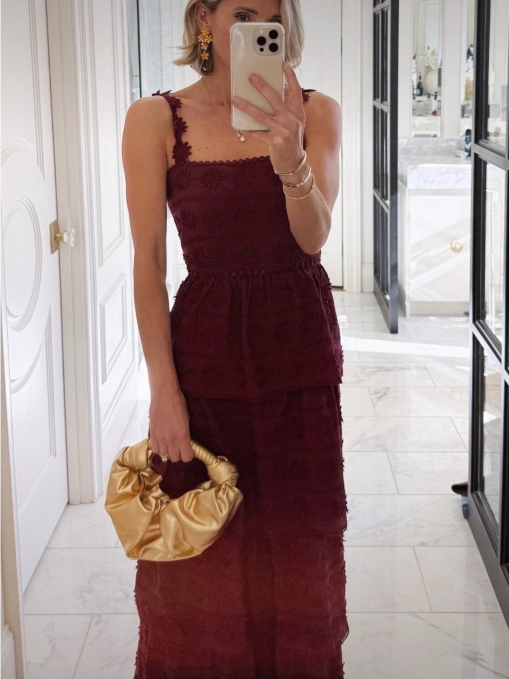 Saylor Wine Krystie Maxi Dress